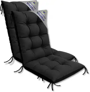 Amazinggirl Gartenstuhl Hochlehner Auflagen Set: 2X 50x120 cm - Sitzauflagen Gar