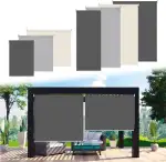 Senkrechtmarkise Vertikalmarkise 180x140cm, Sonnenschutz Sichtschutz Windschutz Balkonmarkise, Be...