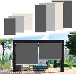 Senkrechtmarkise Vertikalmarkise 180x140cm, Sonnenschutz Sichtschutz Windschutz 