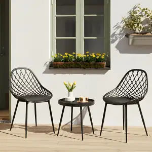 Balkonmöbel Kleiner Balkon 2 Personen, Kleiner Tisch mit 2 Stühlen, Bistrotisch 