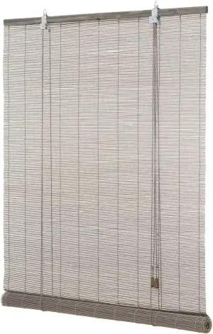 Ventanara® Rollo Bambus Bambusrollo inkl Montagematerial (grau, 120 x 160 cm)