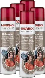 Imprägnol Universal Imprägnierspray 5x400ml: Wetterschutz für Leder, Textilien & Hightechgewebe, atmungsaktiver Schutz vor Nässe & Schmutz mit Membranfunktion - ideal für Taschen, Schuhe, Kleidung