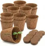 HappySeed 20x Kokos Anzuchttöpfe & Quelltabletten torffrei für eine erfolgreiche Anzucht - ideal ...