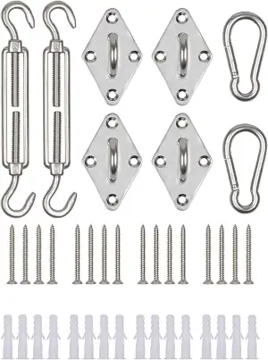 Sonnensegel Befestigungsset Edelstahl – Komplettset zur Sonnensegel Montage, ros