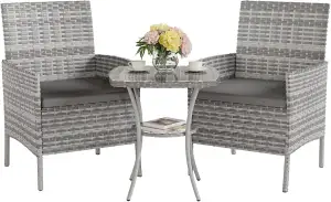 UDPATIO Gartenmöbel Set 3-Teilige Lounge Balkonmöbel Set mit Wetterfeste Gartent