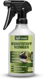 bio-chem Kunststoffreiniger 500 ml | PVC-Reiniger gegen Nikotin & Rauchgeruch | Fensterrahmen-Reiniger für Kunststoff | Gartenmöbel, Heizkörper, Rollläden, Jalousien & mehr