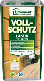 Ultrament Vollschutz-Lasur 7-in-1 5 L – farblos | Holzschutz außen | UV-Schutz, Wetterschutz, imp...