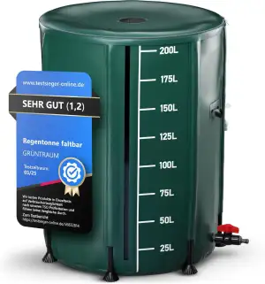 Regentonne faltbar 200 Liter Wasserfeste Witterungsbeständige Regenwassertonne [