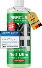 ABACUS® Nell Ultra Grünbelagentferner & Algenentferner Konzentrat, extrem stark! Entfernt Grünbelag & Algen selbsttätig ohne zu Schrubben – für Stein, Fassade, Terrasse, Dach – Nell Ultra 1000 ml
