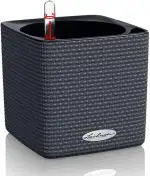 Lechuza "Cube Color 14" Pflanzgefäß mit ERD-Bewässerungs-System, Schiefergrau, 14 x 14 x 14 cm