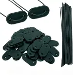 Set mit 50 Sichtschutz-Befestigungen aus robustem PVC – Sichtschutz-Clips und Befestigungen für Sichtschutz, Balkonverkleidung, Schattiernetz, Montagezubehör für Zaun und Garten