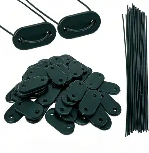 Set mit 50 Sichtschutz-Befestigungen aus robustem PVC – Sichtschutz-Clips und Be