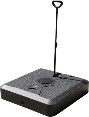 Gardissimo Sonnenschirmständer Smart, befüllbar, rollbar, 140kg, Maße 85 x 85 x 19,5 cm, schwarz,...