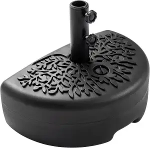 COSTWAY Sonnenschirmständer halbrund, 17 Liter / 25 kg befüllbar mit Wasser oder