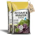 Anzuchterde torfreduziert 40 Liter (2 x 20 Liter) - Aussaaterde für Samen - optimale Versorgung d...