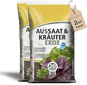 Anzuchterde torfreduziert 40 Liter (2 x 20 Liter) - Aussaaterde für Samen - opti