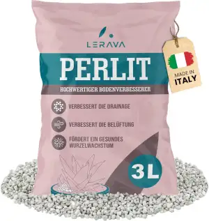 LERAVA® Perlite für Pflanzen (3L) – Grobkörniger Perlit zur Bodenverbesserung – Sorgt für optimale Drainage & Belüftung – Natürlicher Zusatz für Erde & Hydrokultur - Granulat Pflanzen