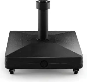 COSTWAY Sonnenschirmständer mit Rollen, Schirmständer befüllbar mit Wasser oder 