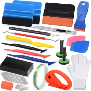 FOSHIO Auto Vinyl Werkzeug Kit Autofolie Rakel Set für Tönungsfolie Wrap, Folien