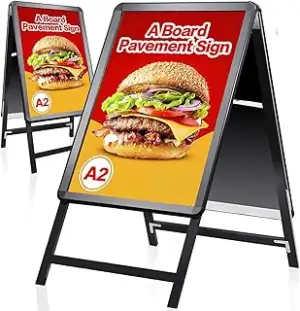 DIN A2 Kundenstopper Outdoor, Plakatständer wetterfest, doppelseitiger Aufstelle