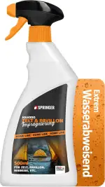 SPRINGER HX4000 - - Outdoor Imprägnierung 500 ml - - Made in Germany - - Imprägnierspray für Zelt, Pavillon, Markise, etc. - - Hält Textilien wasserdicht - - Atmungsaktiver Langzeitschutz