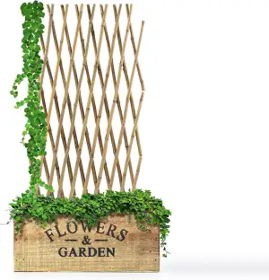 Floordirekt Rankgitter 150cm hoch aus Holz Bambus Spalier für Garten, Balkon & T