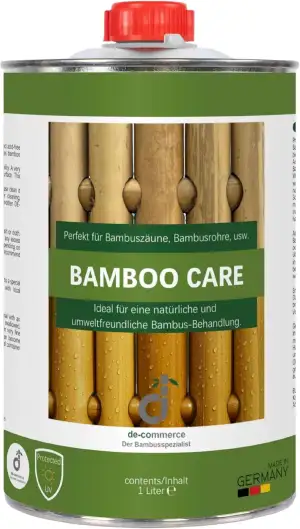 DE-COmmerce 1 Liter Bambusöl Bamboo Care farblos für Bambuszaun außen, witterung