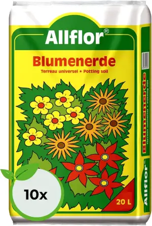 Allflor Blumenerde I 10 x 20 L I gebrauchsfertige Universalerde I hochwertige Er