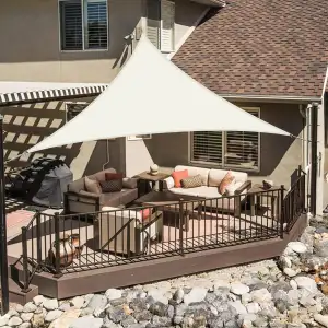 LOVE STORY Sonnensegel Klein Dreieckig 2x2x2m Wasserdicht Segeltuch Sonnenschutz