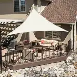 LOVE STORY Sonnensegel Klein Dreieckig 2x2x2m Wasserdicht Segeltuch Sonnenschutz Windschutz PES m...