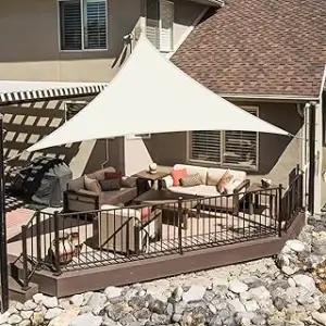 LOVE STORY Sonnensegel Klein Dreieckig 2x2x2m Wasserdicht Segeltuch Sonnenschutz