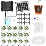 Solar Bewässerungssystem Garten automatische Bewässerung, Tröpfchenbewässerung system Set mit 16 Timer-Modi und 15 M Schlauch bis zu 15 Topfpflanzen für outdoor, Balkon Pflanzen, Hochbeet, Gewächshaus