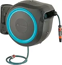 Gardena Wand-Schlauchbox RollUp XL (türkis) 35 m: flexible Bewässerung für große