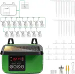 VIVOSUN Solar Automatische Tropfbewässerung Set mit Zeituhr, 3W Ausgang, Solarbetriebenes Bewässerungssystem für 15 Töpfe, ideal für Garten, Balkon, Terrasse und Zimmerpflanzen