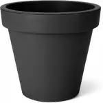 Spetebo Kunststoff Pflanzkübel XXL groß - 58 cm/anthrazit - Blumenkübel rund für Außen und Innen - Garten Pflanztopf Blumentopf Pflanzgefäß Übertopf