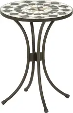 Dehner Blumenhocker Diana, Ø 41 cm, Höhe 54 cm, Metall, mosaikoptik, braun/grau/weiß