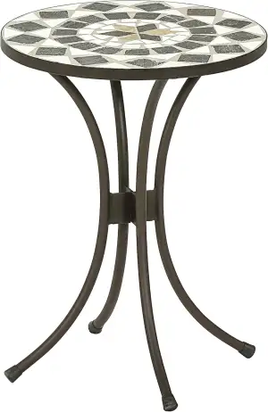 Dehner Blumenhocker Diana, Ø 41 cm, Höhe 54 cm, Metall, mosaikoptik, braun/grau/weiß