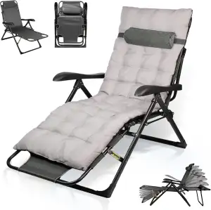 Sonnenliege Klappbar, Liegestuhl Garten, Klappbare Gartenliege Verstellbar Rücke