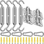 Sonnensegel Befestigung Kit M5 - Hochwertiges Edelstahl 304 - Tragfähigkeit von 64 kg - Sonnensegel Spanner Zubehör Montage Aufbau Set für Viereck und Dreieck Garten, Awnings Mounting Assembly Set