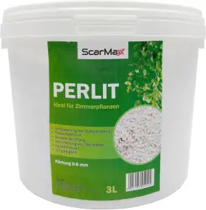 Perlite für Pflanzen 3L, Garten-Perlit Körnung 0-6 mm, Verbessert die Wasserdrainage, Expandierte Perlite, dient zur Wasserspeicherung, Bewurzelung oder Anzucht