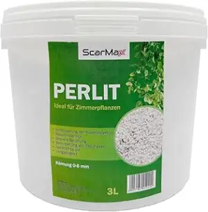 Perlite für Pflanzen 3L, Garten-Perlit Körnung 0-6 mm, Verbessert die Wasserdrainage, Expandierte...