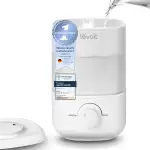 Levoit Luftbefeuchter Schlafzimmer, 23dB leise Humidifier, Top-Fill für Baby, bis 25H, Raumbefeuchter mit 360°Drehdüse für Kinderzimmer, Pflanzen, Auto Shut-off, 2,5 L, Weiß