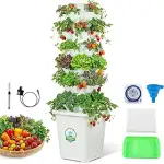 Huanyu Hydroponisches Anbausystem 6 Schichten 30 Pods Vertikaler Hydroponischer Turm mit Timer Ga...