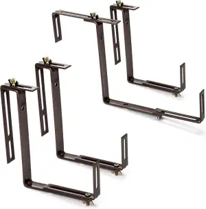 com-four® 4X Blumenkastenhalter für Balkon-Brüstungen und Geländer - Flexible Be