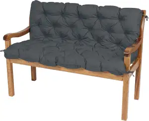 TexDeko® Garden Gartenbankauflage mit Rückenlehne wasserabweisend UV - beständig