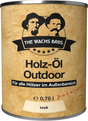 Outdoor Holzöl - 0,75 L - Teak - Premium Holzschutz für Außen - Nachhaltiges Pfl