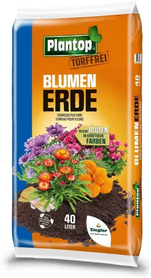 Blumenerde torffrei – Universalerde für Balkon- & Gartenpflanzen – Kultursubstrat aus nachwachsenden Rohstoffen – Mit Rindenhumus, Holzfaser & Kokosmark – Ohne Torf (40 Liter)