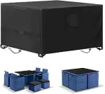 Kovshuiwe Gartenmöbel Abdeckung,120x120x74cm Schutzhülle Gartenmöbel Wasserdicht,Winddicht,UV-Bes...