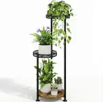 Bamworld Blumenständer Metall Mehrstöckig – Pflanzenständer Modern für Innen – Pflanzenregal Plat...