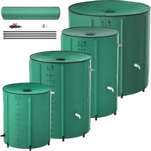 750L Faltbare Regentonnen 150 Gallonen Wasserauffangbehälter mit Wasserhahn, Ska